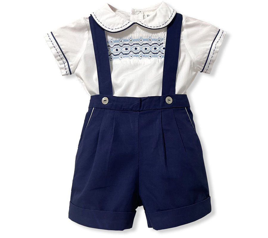 Laurie Smocked Dungaree Set