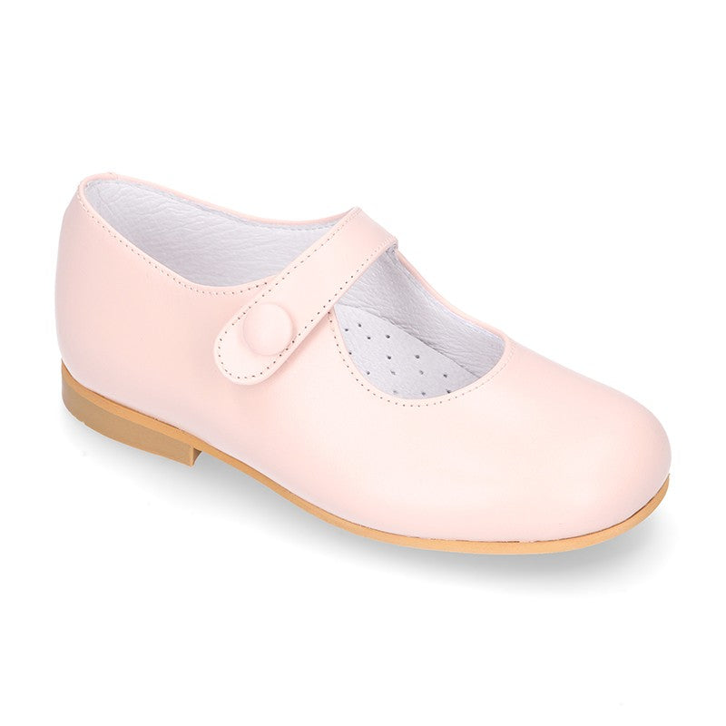Classic Boxcalf Nappa Leather Mary Janes in Pink