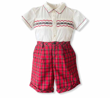 Arthur Two-Piece Smocked Shirt/Short Set