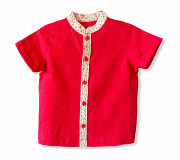 Canaan Red Linen Shirt