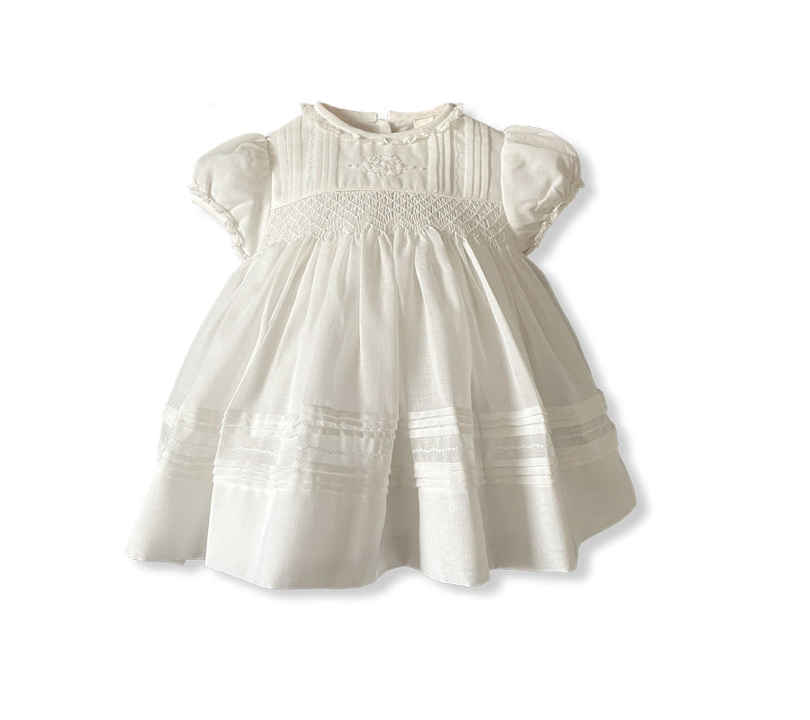 Chrissy Special Occasion Smocked Babydoll Dress