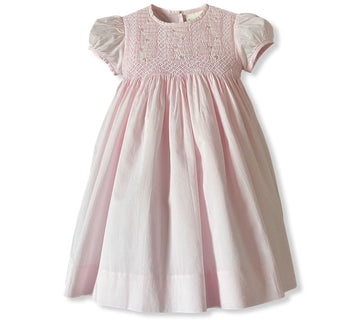 Evelynn Pink Smocked Dress