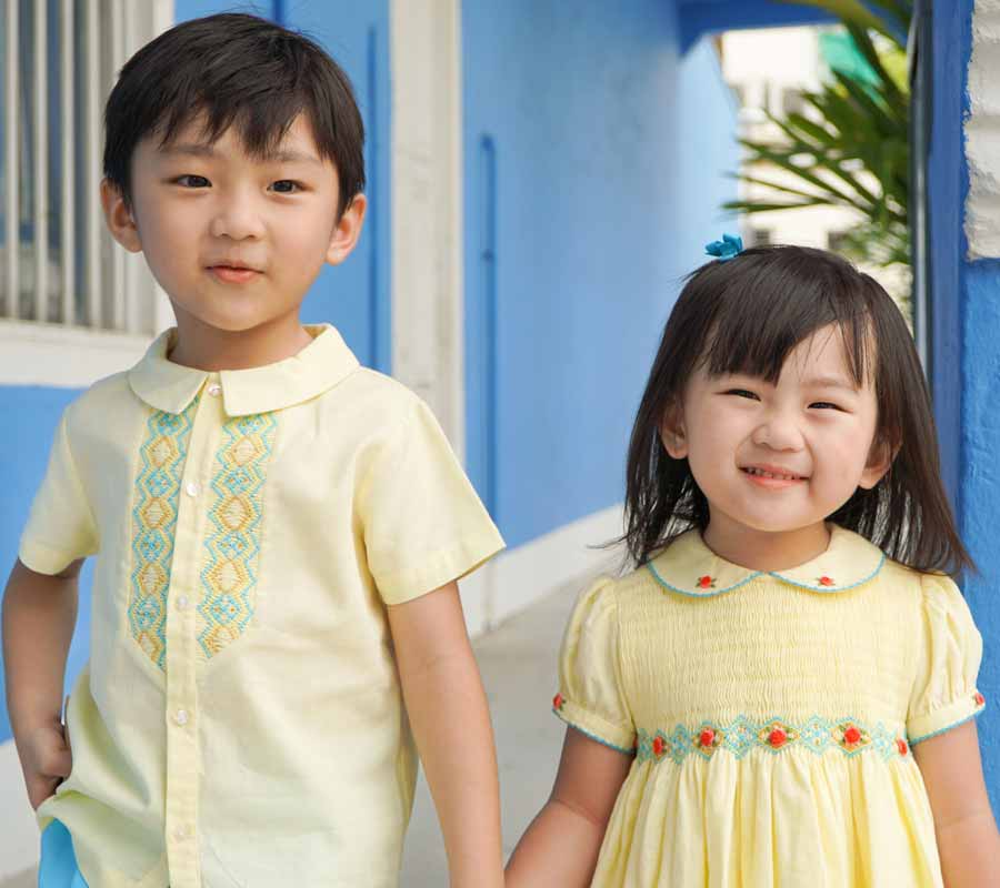 Charlie Smocked Shirt/Short Set