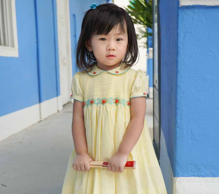 Little Emily Smocked Babydoll Dress