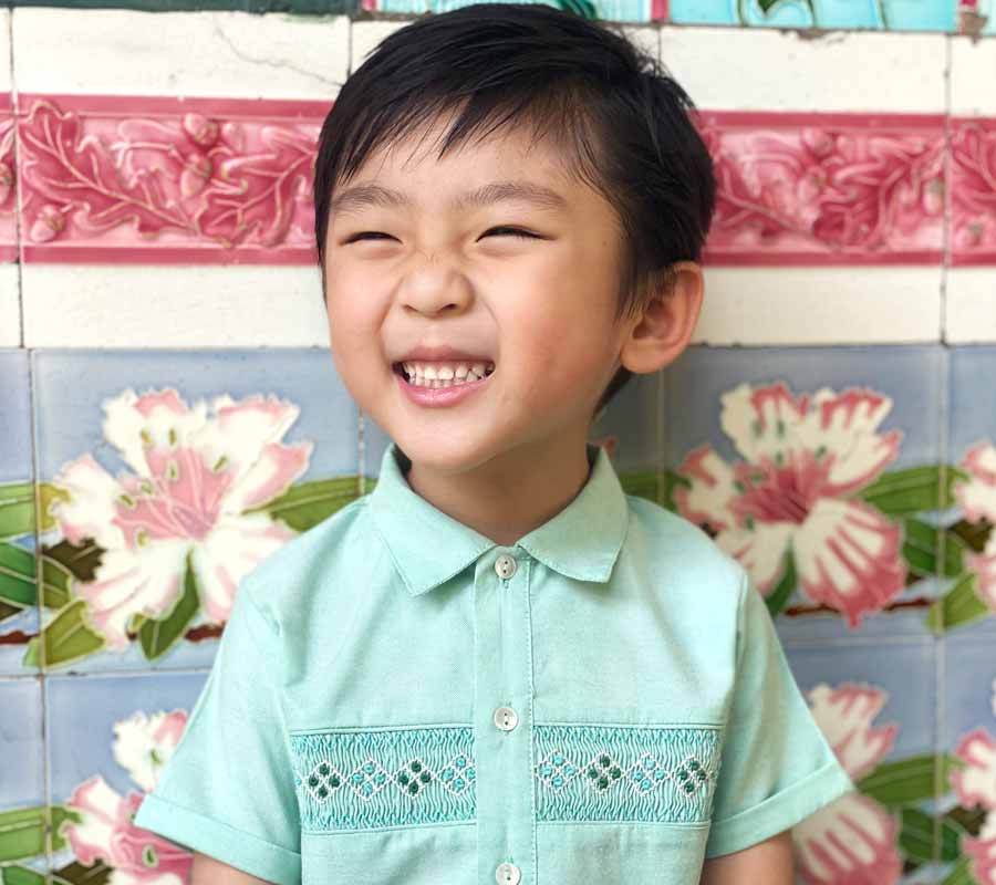 Wesley Smocked Shirt/Shorts Set