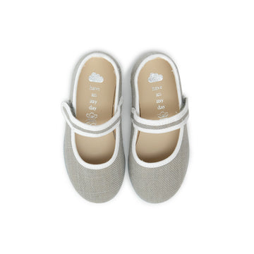 Mary Janes in Grey/White