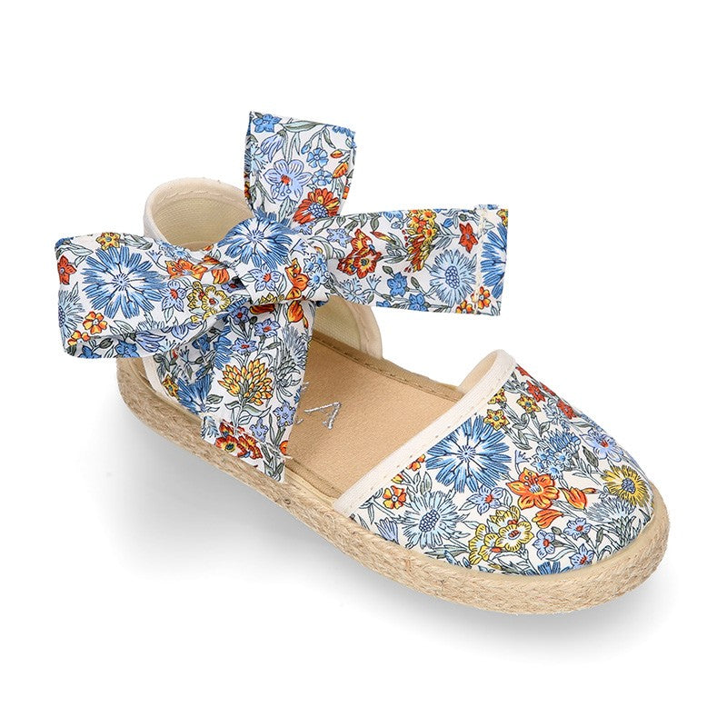 Liberty London Cotton Canvas Espadrille with Bow