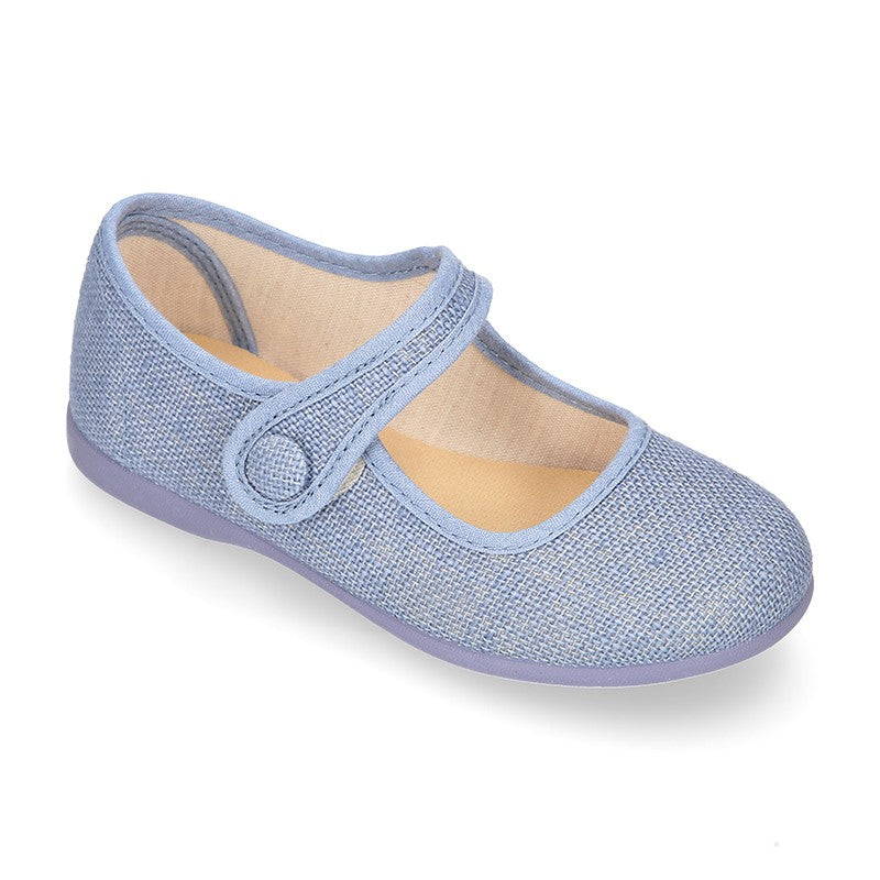 Linen Mary Janes